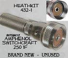 8075mc1f 432-1 " Heathkit Switchcraft Connector Authentic 2501f Amphenol