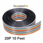 55-rainbow-20p-10ft Pc Accessories Connectors Pro Feet Idc Pitch Rainbow Flat Rib