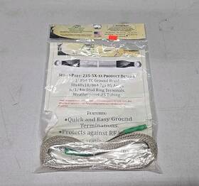 235-5x-20 Abr Industries 1 Inch Flat Tc Grounding Braid 20ft Long -1/4 Ring Terminal