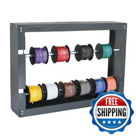 Adirpro B07jp57jks Wire Spool Rack 2-rod Heavy-duty Cable Dispenser Conduit Display