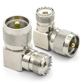 Ahoaepy 2tk34 2pcs Pl259 Uhf 90 Degree Right Angle Coax Adapter Male To So239 Female