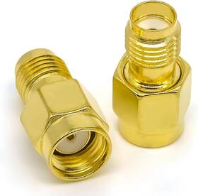 Jt007 Ahoaepy 2pcs Sma Adapter Gender Changer Low Loss Female To Rpsma Male Connector