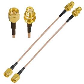 Ahoaepy Xc089 2pcs Sma Antenna Pigtail Cable Rg316 Male To Female Jumper Low Loss