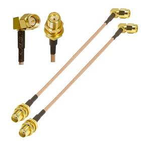 Rg316 Ahoaepy Xc090 2pcs Sma Pigtail Cable Right Angle Male To Female Antenna