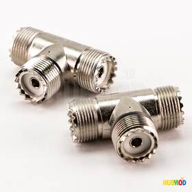 25-7354 Aim Lot Of 2 Uhf T Adapter Splitter Triple 3-female So-239 So239 Rf Connector 25-7354 Aim Lot Of 2 Uhf T Adapter Splitter Triple 3-female So-239 So239 Rf Connector