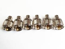 27-8120 Aim Electronics 6 Pack Lot Uhf Pl-259 Male To Bnc Female Rf Radio Antenna Coax Adapter Converter