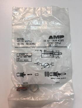 Bnc58hbj Amp Die Set Crimp Heights Contact/ferrule .068 X .213 Lot Of 5