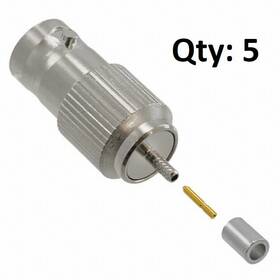 Rg-178 Amphenol 112631 Qty 5 Connector - Female Bnc Crimp Jack For And 196a