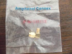 132172 Amphenol Sma Jack To Plug Adapter 50 Ohm Right Angle New Sealed