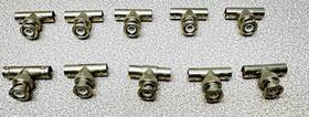 31-208-rfx Amphenol 10x Lot Bnc Tee Adapter Good Condition