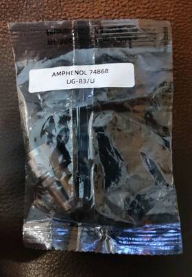 Amphenol 74868-ug-83/u 74868-ug-83u Adapter Coax Straight Uhf Plug To N-type Jack
