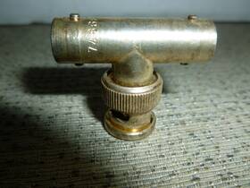 Ug274 Amphenol 74868 Ug274/u Bnc Inch T Plug Silver Plated Nos 1960s