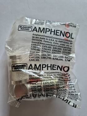 82-856-1000 Amphenol Hn Male Elbow Right Angle Connector Compression Clamp Nos