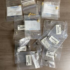 S01-sjpt4-11bs00 Amphenol Lot 14 Gold And Silver Sma Jack Female Vertical Pcb Mount Straight Rf Connector