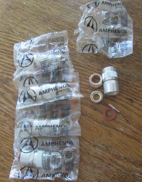 Ug-573a Amphenol Ug-573 5x Ug-573a/u C-type Straight Clamp Plug Rg-8 Rg-213 50ohm Silver Plated
