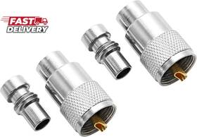 Pl259 Anina 711181198812 Coaxial Connectors Uhf Male Solder Connector Plug With Reducer For R