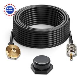 Ntk-d130 Anina 16ft Pure Copper Coax Cable Nmo To Pl259 Male Low Loss Rg58 Extension