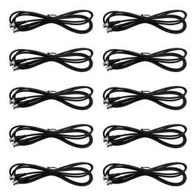 Rg58 Antrader 670046370377 10pcs 6 Feet 50-ohm Bnc Male To Coaxial Cable
