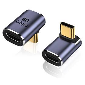 Areme Adp082 90 Degree Usbc Male To Female Adapter 2 Pack Right Angle 100w Typec Ad