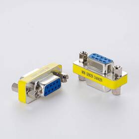 Arnorin 669591724018 Db9 Gender Changer Serial Rs232 Female To Mini Adapter/coupler Pack Of 2