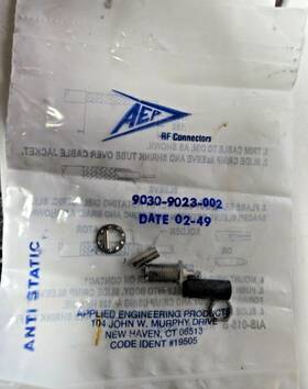 9030-9023-002 Associated Engineering Products Aep Sma Straight Jack Bulkhead Rear Mount Crimp Rg-178 &similar