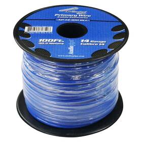 Audiopipe 784644617526 14 Ga 100 Ft Cca Stranded Primary Ground Power Remote Wire Spool Blue
