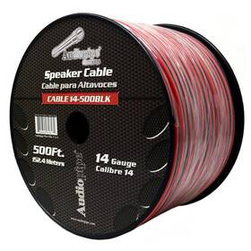 Audiopipe 784644618172 14 Gauge 500 Feet Speaker Wire Red Black Zip Cable Copper Clad Car Stereo