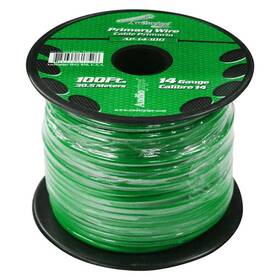 Audiopipe 784644618738 14 Ga 100 Ft Cca Stranded Primary Ground Power Remote Wire Spool Green