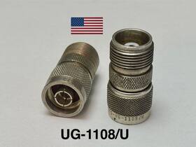 Automatic Connector Inc. Ug-1108/u Hn Female To N Male Adapter Ug1108/u Rf Coaxial Usa Silver