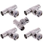 Bcp 5pcs T Shape Splitter One Bnc Male Plug To Two Female Jack Rf Coax Conne 702646822144