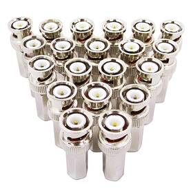 Rg59 Beelion 759218049331 20pcs Bnc Male Twist-on Coax Coaxial Connector For Cctv Security