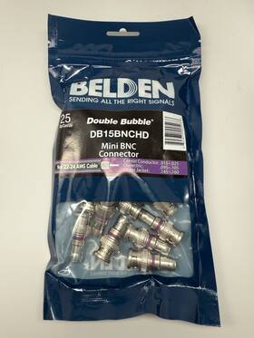 Db15bnchd-25 Belden Db15bnchd Lot Of 25 Double Bubble Connector Coax Compression Psa59/6 Db15bnchd-25 Belden Db15bnchd Lot Of 25 Double Bubble Connector Coax Compression Psa59/6
