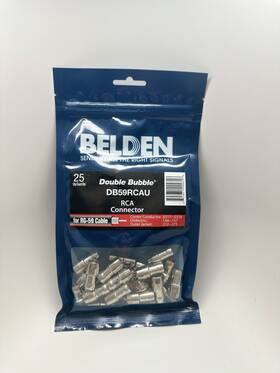 Db59rcau-25 Belden Lot Of 25 Double Bubble Connector Coax Compression Psa59/6