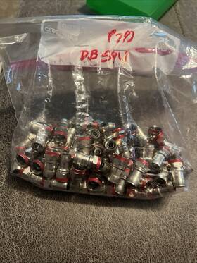 Db59u-25 Belden Db59u Lot Of 79 Double Bubble Connector Coax Compression Psa59/6