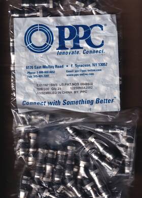 Ex11n716ws Belden Rg11 Bag Qty 25 Ppc Universal Aquatight Compression Connector Ex11n716ws Belden Rg11 Bag Qty 25 Ppc Universal Aquatight Compression Connector