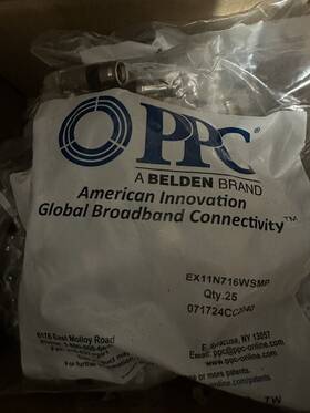 Ex11n716wsmp-14 Belden Ex11n716wswp Compression Connectors Rg11 F Type Ppc -ex11n716wsmp-14 Bags -350ct