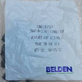 Sns375p Belden Snap-n-seal Connector Weather Cap Black Qty 50 Sns375p Belden Snap-n-seal Connector Weather Cap Black Qty 50