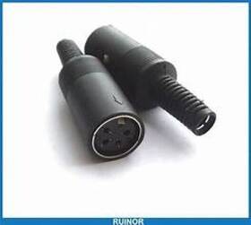 Aj-2629 Belkin 10pk Cable 4 Pin Din Plug Female Socket Adapters Connectors 72 Degrees