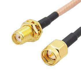 Rg316 Bestkong 053384721754 3 Feet Sma Male To Female Bulkhead Crimp Cable Jumper Pigtail 1m