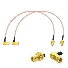 Rg316 Bingfu 790404675712 2pc 12 Inch Sma Extension Cable Female Bulkhead To Male Right Angle