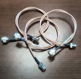 Ac-n01sp-n01sp-142-35d56 Bingfu Lot Of 3ea N Type Male To Female Rg142 Coaxial Cable 3ft