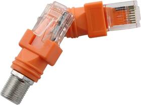 Rf-rj45-cbcasc-2 Bllndx 2pcs F Female To Rj45 Male Coaxial Barrel Couplers Adapters Straight Connectors