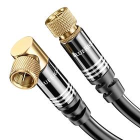 Bluerigger 612292713492 Rg6 Digital Coaxial Audio Video Cable 50ft 90 Angled To Straight Male F Ty