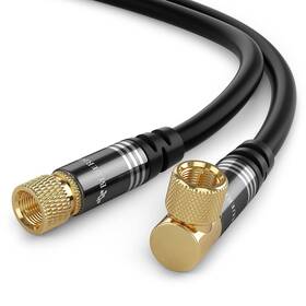Bluerigger 810146950097 Rg6 Digital Coaxial Audio Video Cable 3ft 90 Angled To Straight Male F Typ