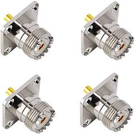 So239 Bnafes 791727357835 Uhf Female 4-hole Panel Chassis Mount Flange Adapter Solder