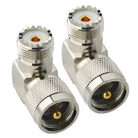 Pl259 Boobrie 757255174474 Uhf Connector Right Angle Coax Male Plug To Female Jack Pl259 Boobrie 757255174474 Uhf Connector Right Angle Coax Male Plug To Female Jack