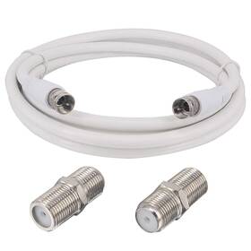 Yx-4904-re Boobrie 6.56ft Rg6 Tv Coaxial Cable Connectors Set White F-type Male To Coax