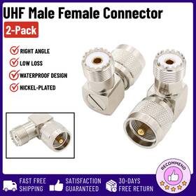 Pl259 Branded 711181761672 L Coax Right Angle Connector For Cb Ham Radio Two Way Antenna Cable
