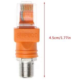 Branded01 726084413016 Coaxial To Ethernet Adapter Coax Rf F Female Rj45 Male Converter 4 Pack New