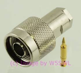 By W5swl 721405420100 N Male Coax Connector Rg-58/u 2-pack